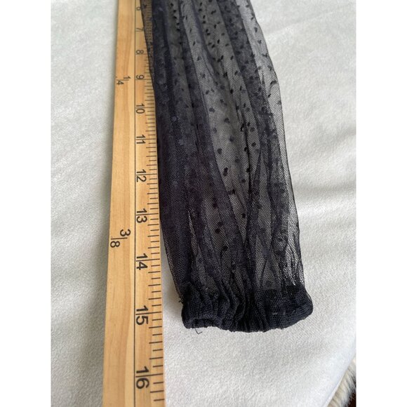 Whimsigoth Black Mesh Polka Dot Sheer Lace Whimsygoth Dainty Dress - Picture 5 of 13